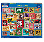 White Mountain Dog Stamps Puzzle 500pcs