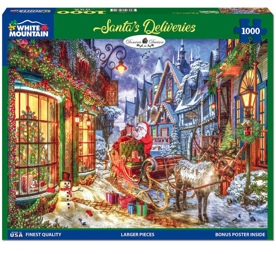 FINAL SALE WMP Christmas White Mountain Santa’s Deliveries Puzzle 1000pcs