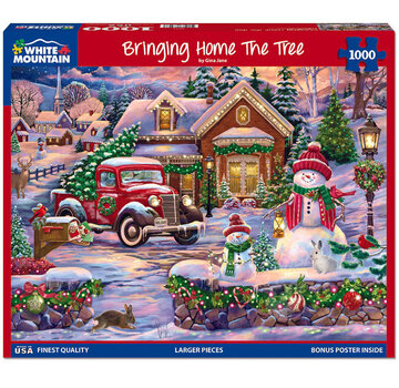 White Mountain White Mountain Bringing Home The Tree Puzzle 1000pcs