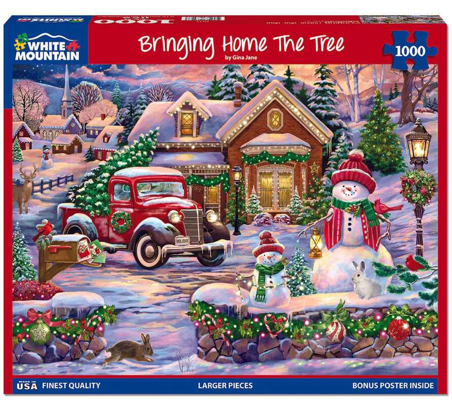 White Mountain Bringing Home The Tree Puzzle 1000pcs