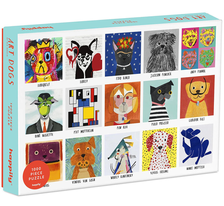 Happily Art Dogs Puzzle 1000pcs