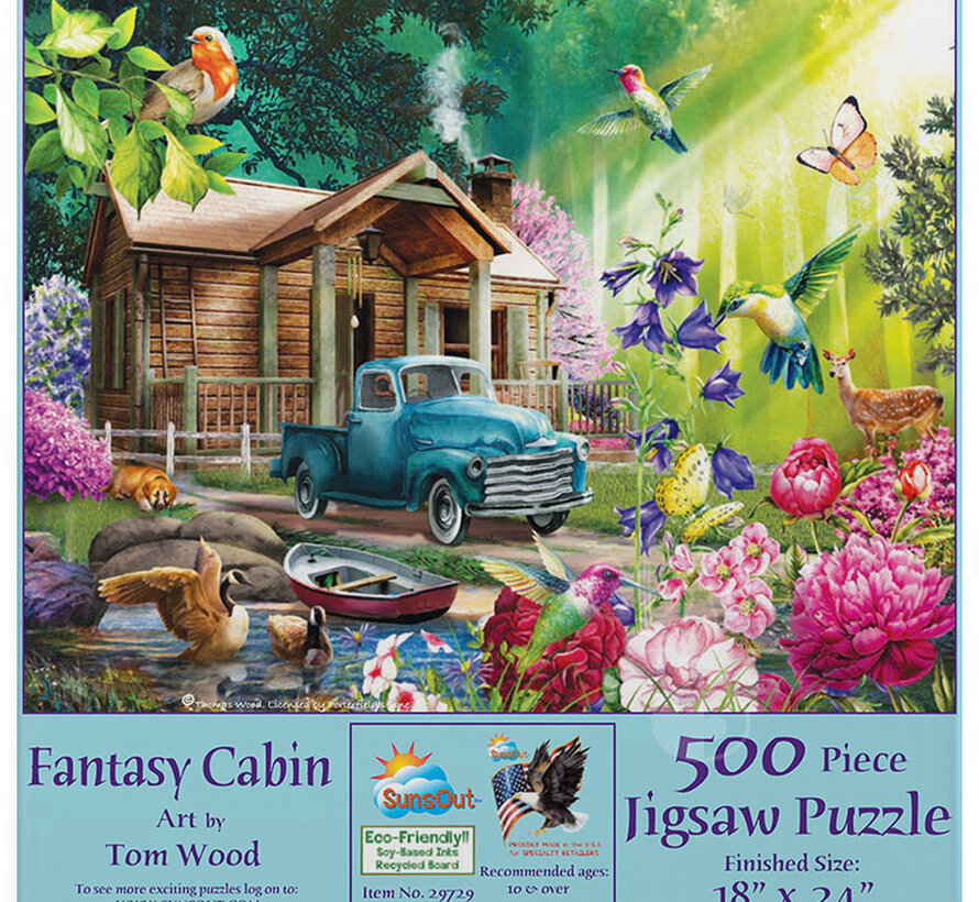 FINAL SALE SunsOut Fantasy Cabin Puzzle 500pcs