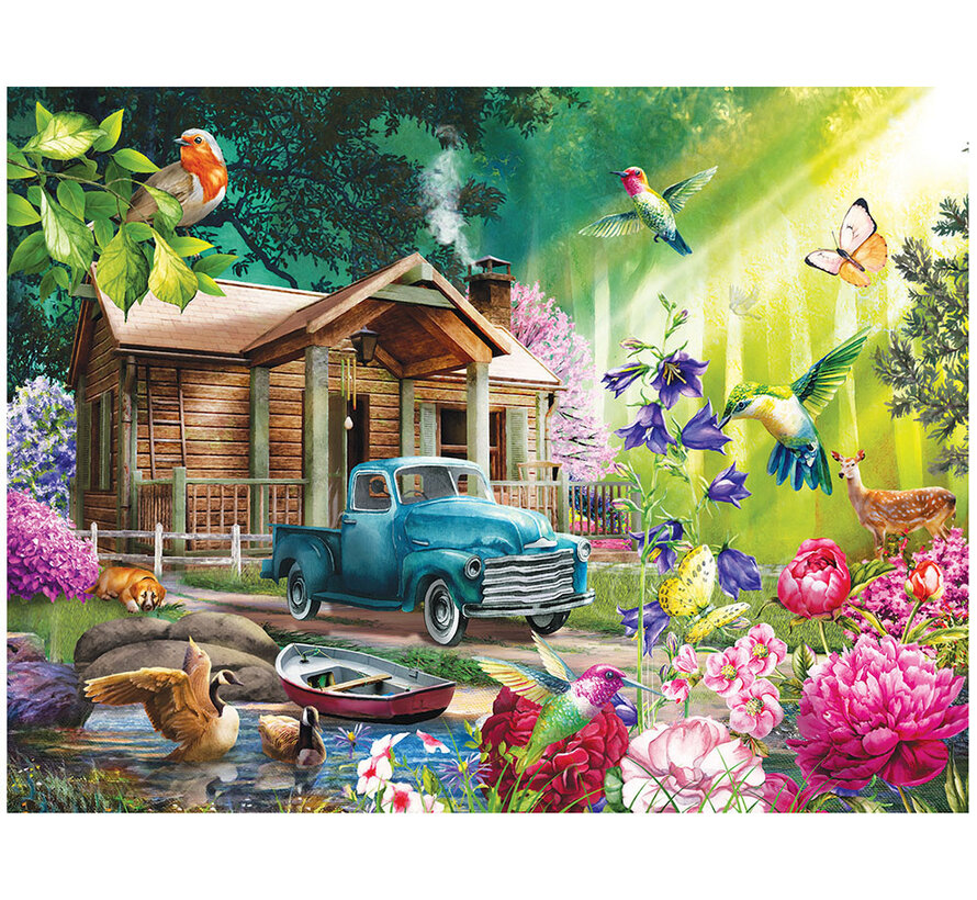 FINAL SALE SunsOut Fantasy Cabin Puzzle 500pcs