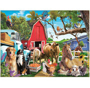 SunsOut SunsOut Gathering in the Farmyard Puzzle 1000pcs