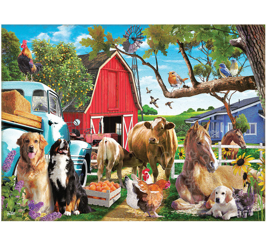 SunsOut Gathering in the Farmyard Puzzle 1000pcs