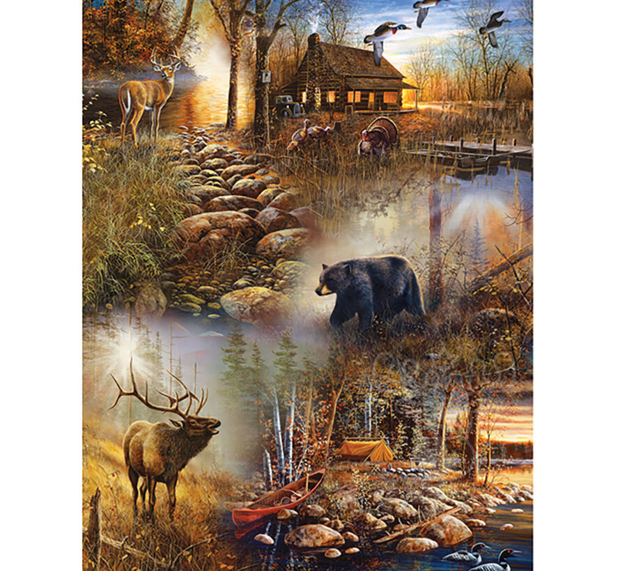 FINAL SALE SunsOut Forest Collage Puzzle 1000pcs
