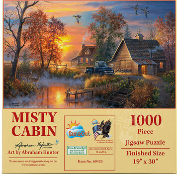 SunsOut FINAL SALE SunsOut Misty Cabin Puzzle 1000pcs