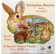 SunsOut SunsOut Springtime Bunnies Shaped Puzzle 1000pcs