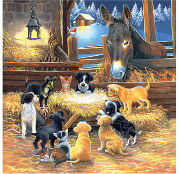 SunsOut FINAL SALE Sunsout Barnyard Nativity Puzzle 500pcs