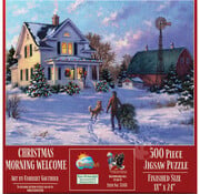 SunsOut FINAL SALE SunsOut Christmas Morning Welcome Puzzle 500pcs
