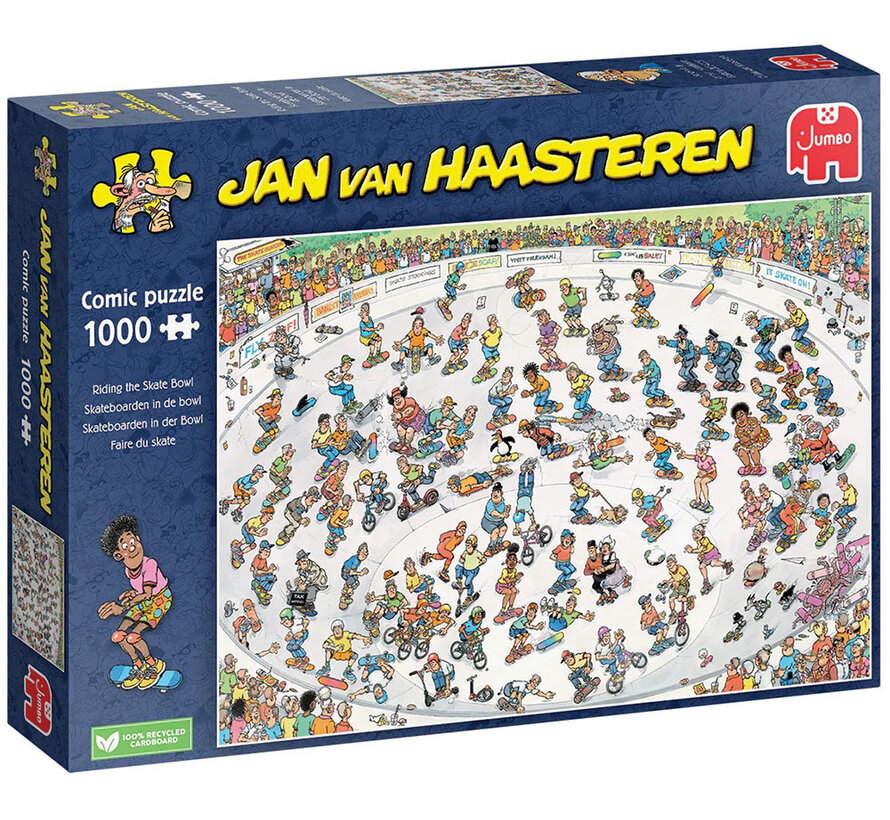 Jumbo Jan van Haasteren - Riding the Skate Bowl Puzzle 1000pcs - ORIGINAL BOX SIZE