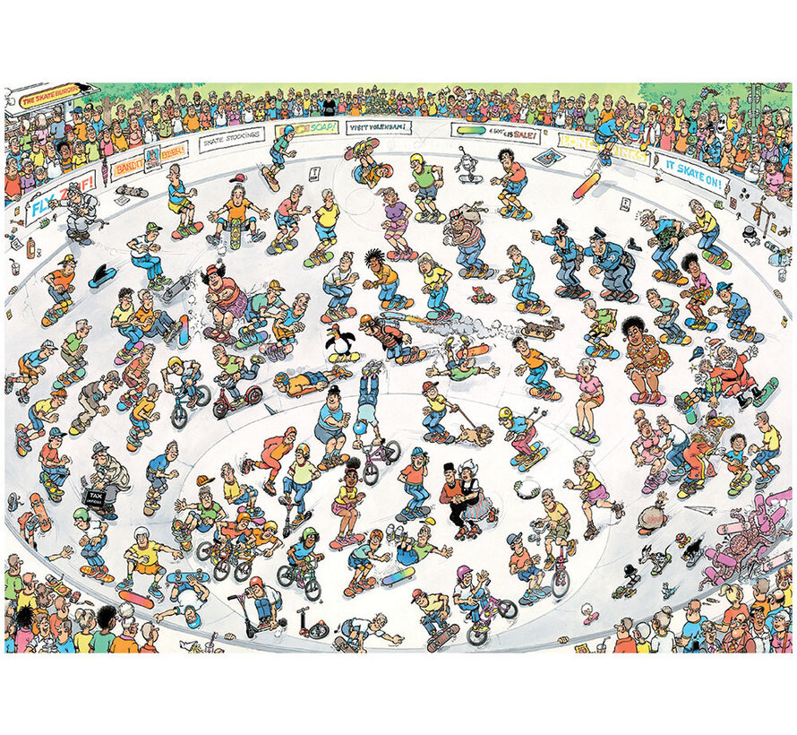 Jumbo Jan van Haasteren - Riding the Skate Bowl Puzzle 1000pcs - ORIGINAL BOX SIZE