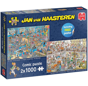 Jumbo Jumbo Jan van Haasteren - DIY Shop Puzzle 2 x 1000pcs - ORIGINAL BOX SIZE