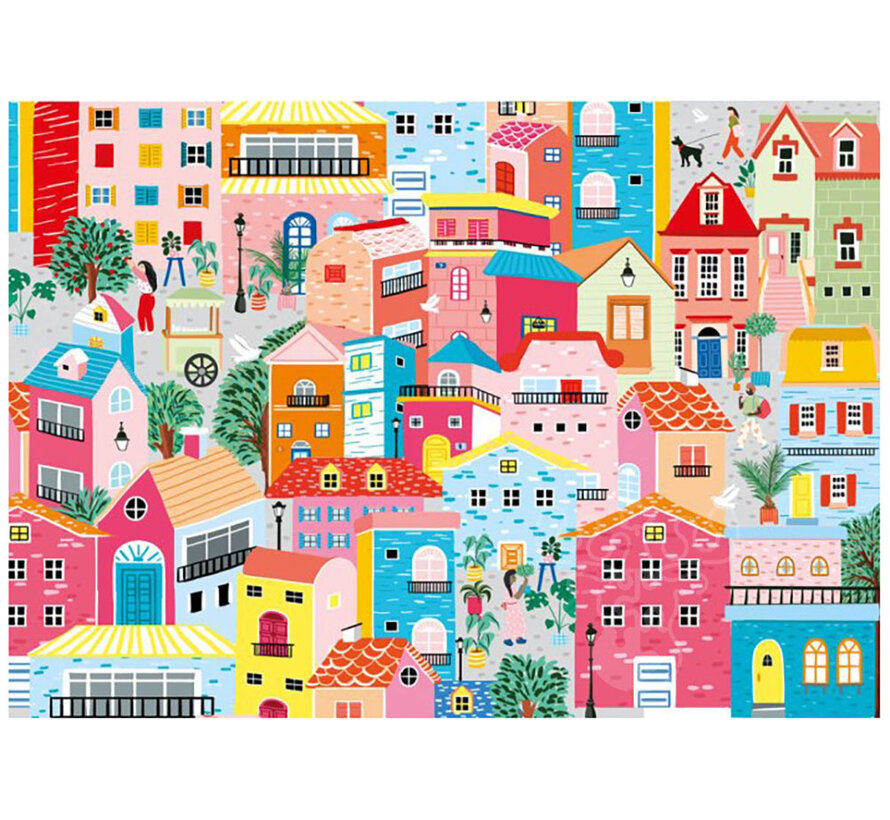 Magnolia Colorful Houses Puzzle 1000pcs