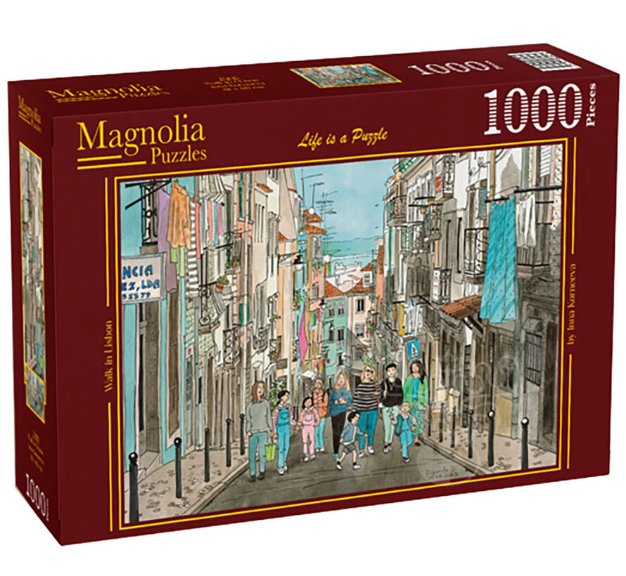 Magnolia Walk in Lisbon Puzzle 1000pcs