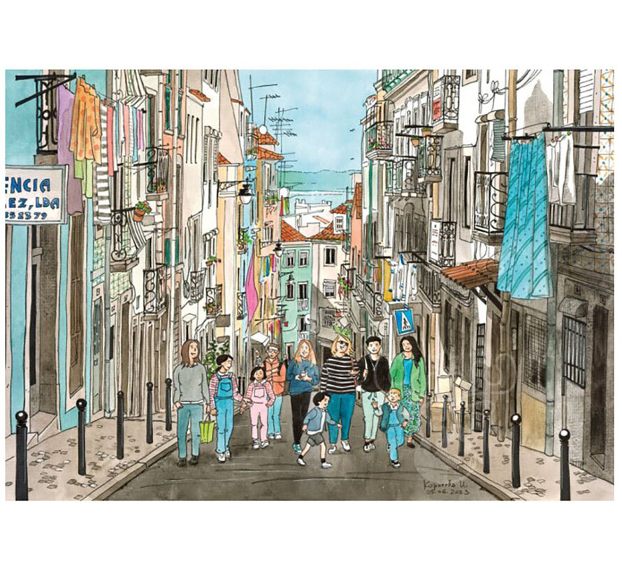 Magnolia Walk in Lisbon Puzzle 1000pcs