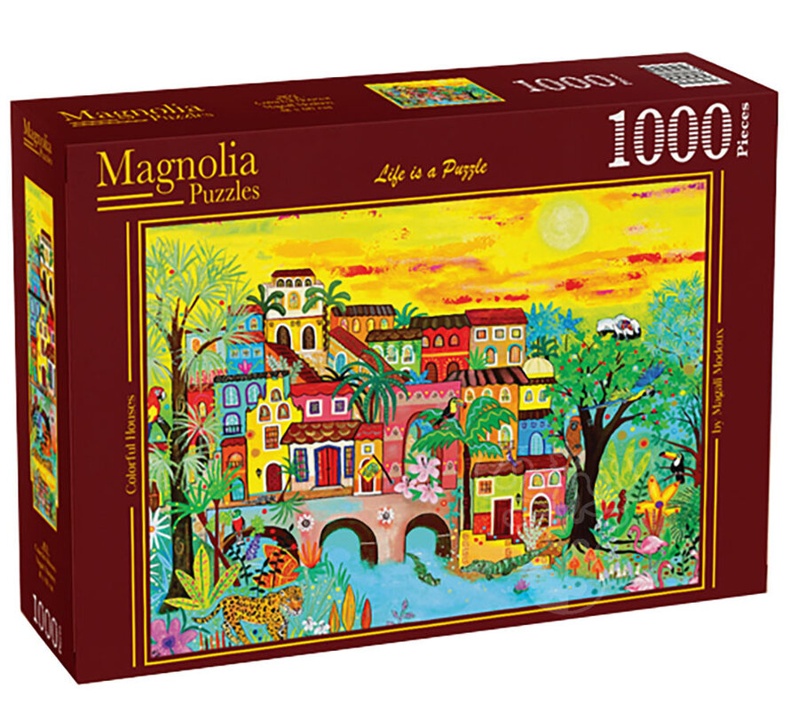 Magnolia Houses in the Forest Puzzle 1000pcs