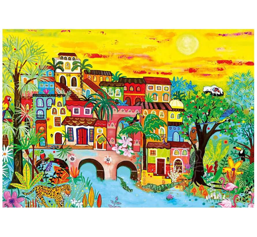 Magnolia Houses in the Forest Puzzle 1000pcs