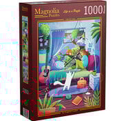 Magnolia Puzzles Magnolia Girl and Cats Puzzle 1000pcs
