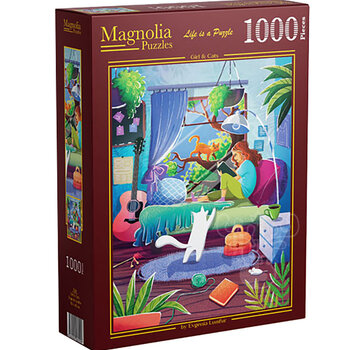 Magnolia Puzzles Magnolia Girl and Cats Puzzle 1000pcs