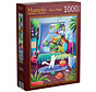 Magnolia Girl and Cats Puzzle 1000pcs