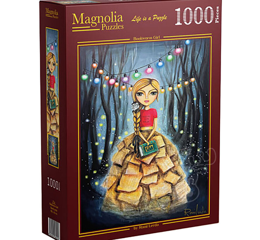 Magnolia Bookworm Girl Puzzle 1000pcs