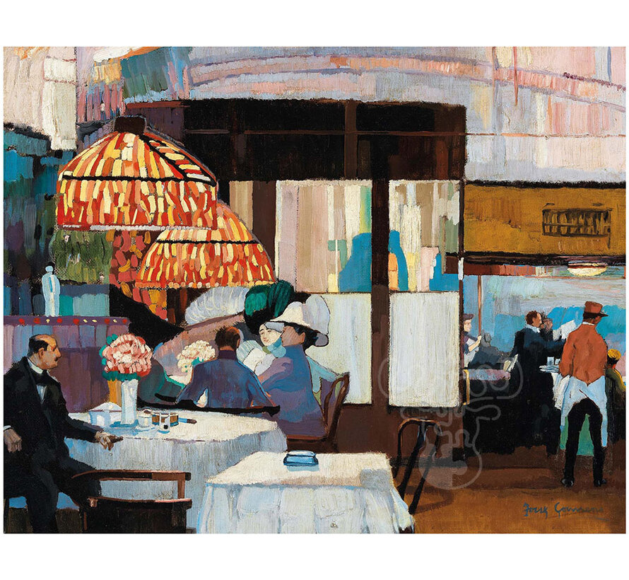 Michèle Wilson Goossens: In a Coffee Shop Wood Puzzle 350pcs