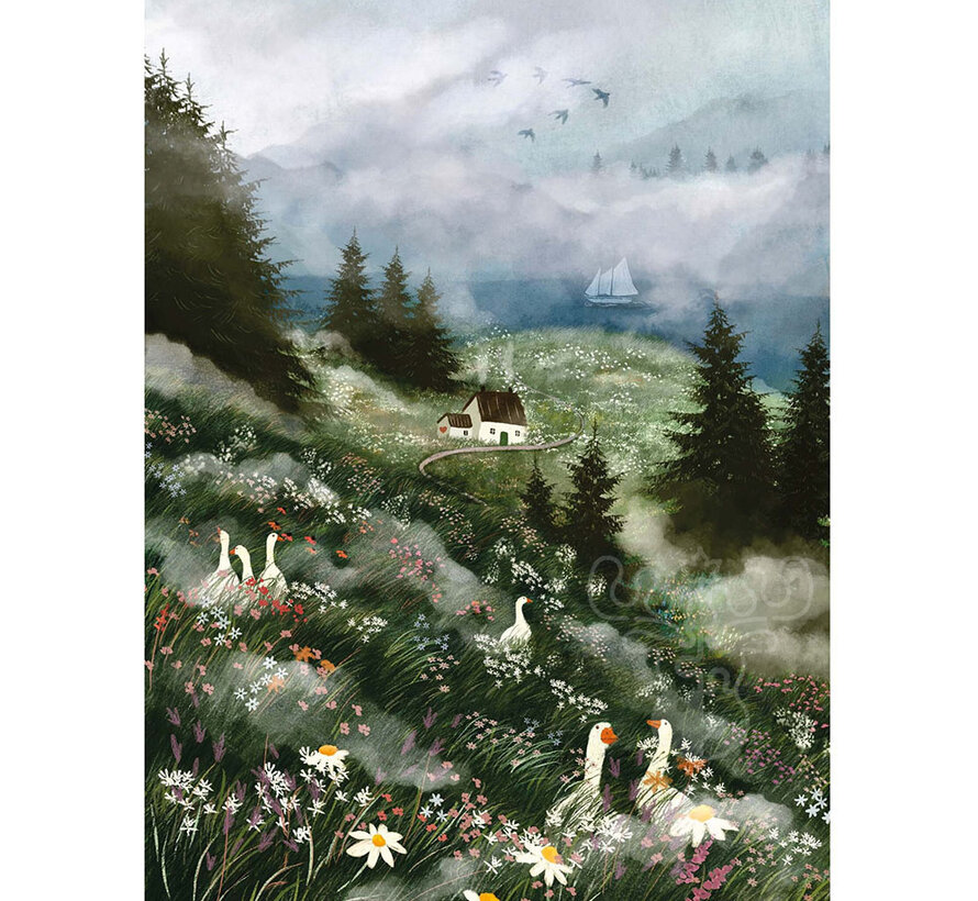 Michèle Wilson Contemporary Illustrations Poder: Misty's Summer Tale Wood Puzzle 500pcs