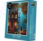 Puzzle Michèle Wilson Michèle Wilson Contemporary Illustrations El: When It Rains Wood Puzzle 350pcs