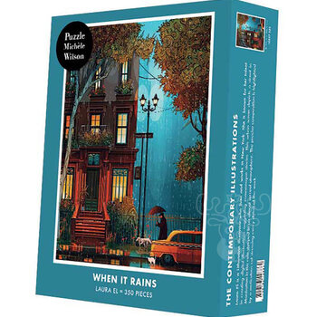 Puzzle Michèle Wilson Michèle Wilson Contemporary Illustrations El: When It Rains Wood Puzzle 350pcs