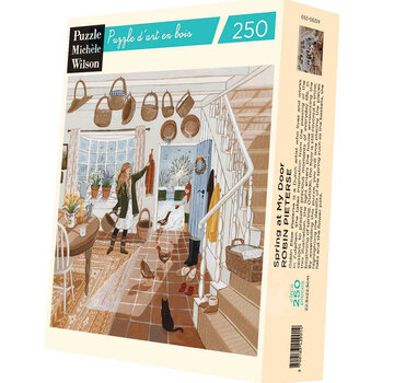 Puzzle Michèle Wilson Michèle Wilson Pieterse: Spring at My Door Wood Puzzle 250pcs