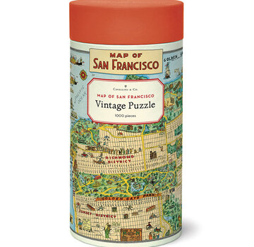 Cavallini Cavallini Vintage: Map of San Francisco Puzzle 1000pcs