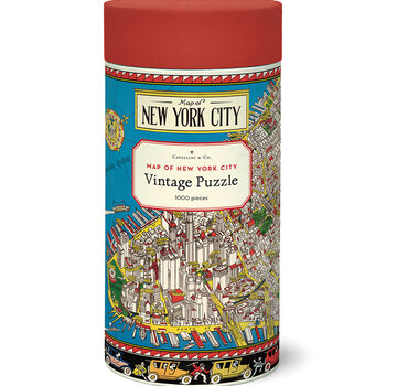 Cavallini Cavallini Vintage: Map of New York Puzzle 1000pcs