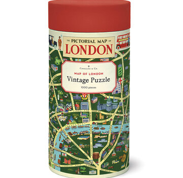Cavallini Cavallini Vintage: Map of London Puzzle 1000pcs
