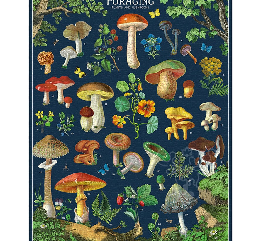 Cavallini Vintage: Foraging Puzzle 1000pcs