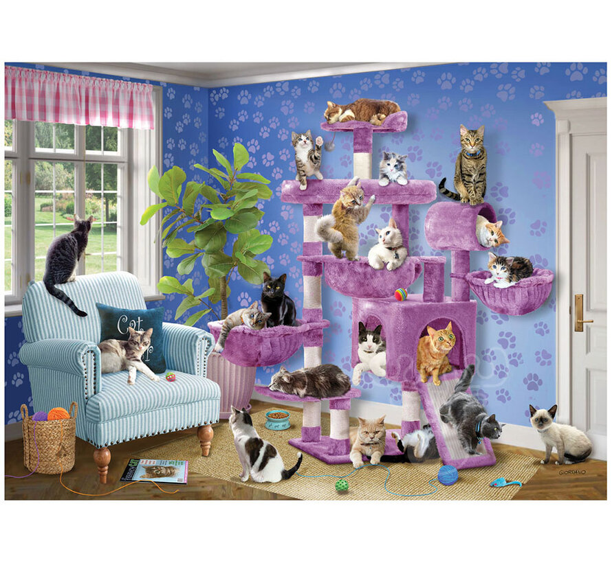 Eurographics Giordano: Cat Tree XL Family Puzzle 300pcs