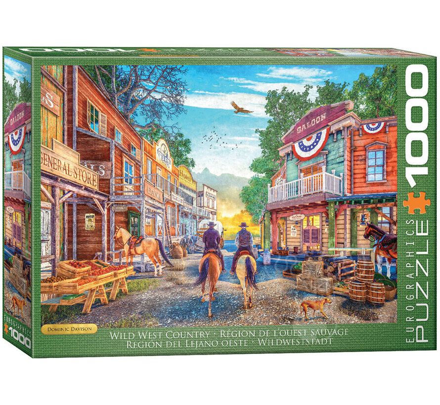 Eurographics Artist Label Davison: Far West Town Puzzle 1000pcs