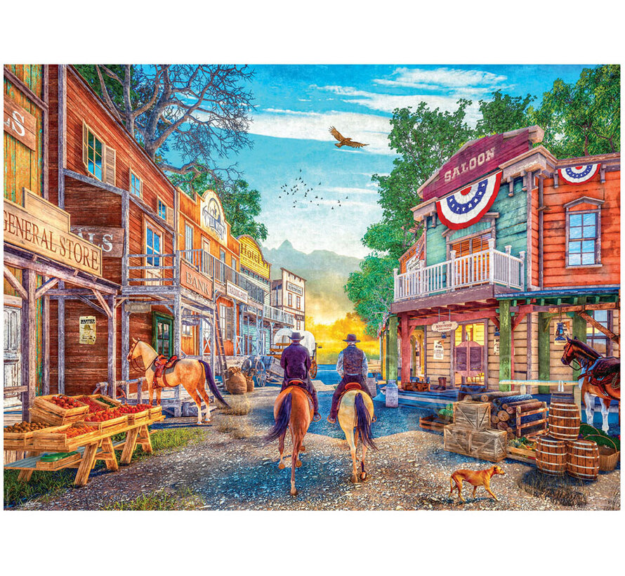Eurographics Artist Label Davison: Far West Town Puzzle 1000pcs