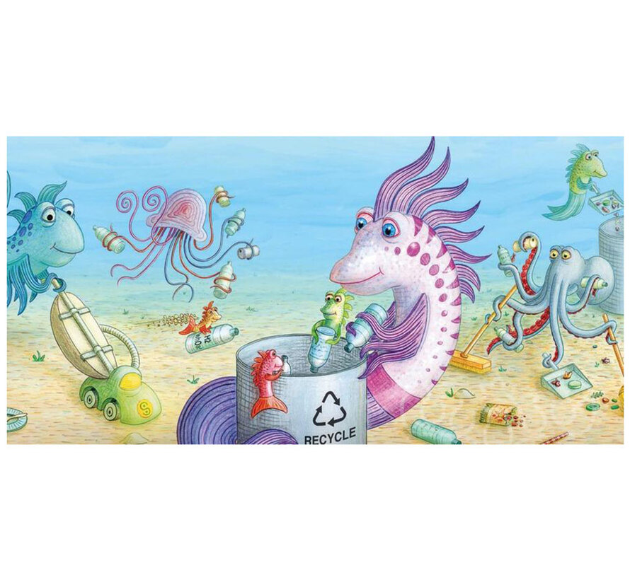 New York Puzzle Co. Pout Pout Fish: Ocean Clean Up Puzzle 80pcs