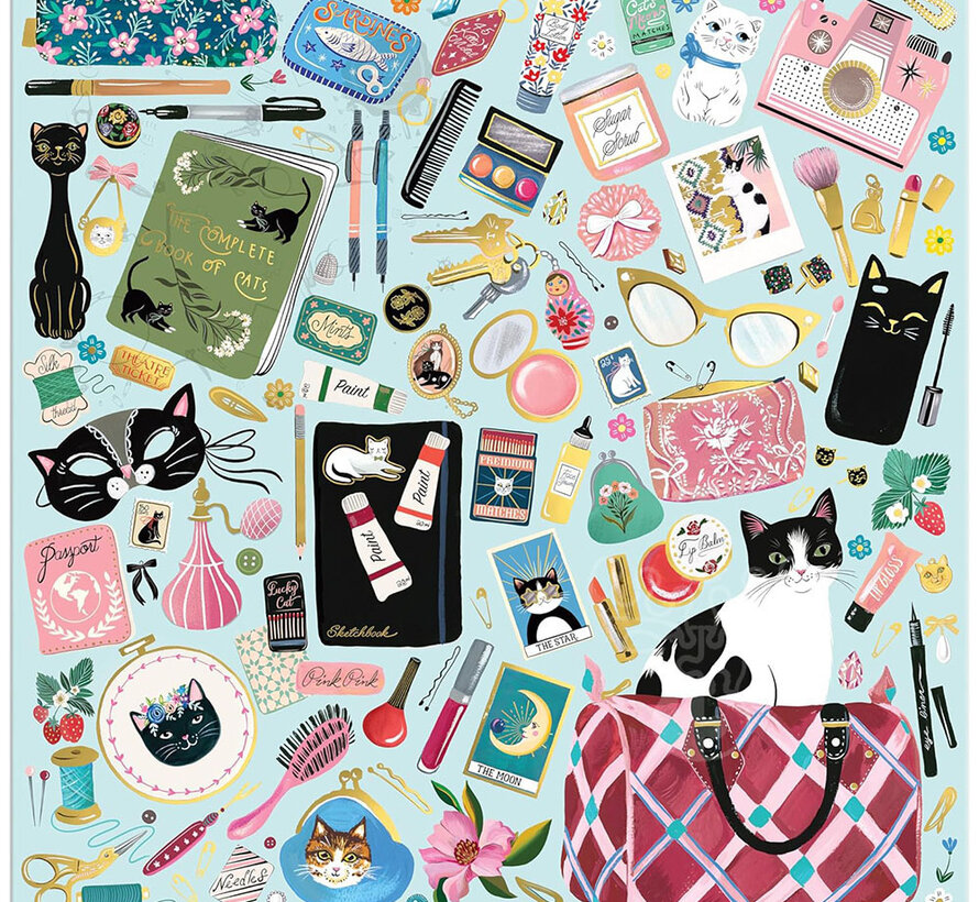 Galison Purrfect Accessories Foil Puzzle 500pcs