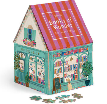 Galison Galison Books of Wonder Puzzle 500pcs in a House Shaped Box