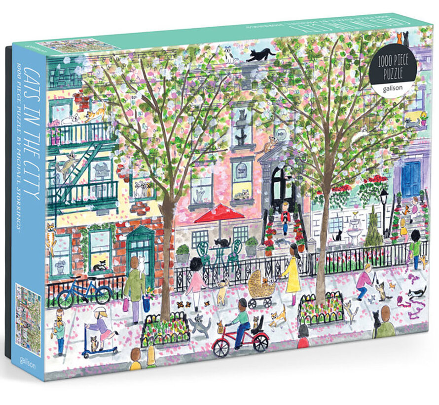 Galison Michael Storrings Cats In The City Puzzle 1000pcs