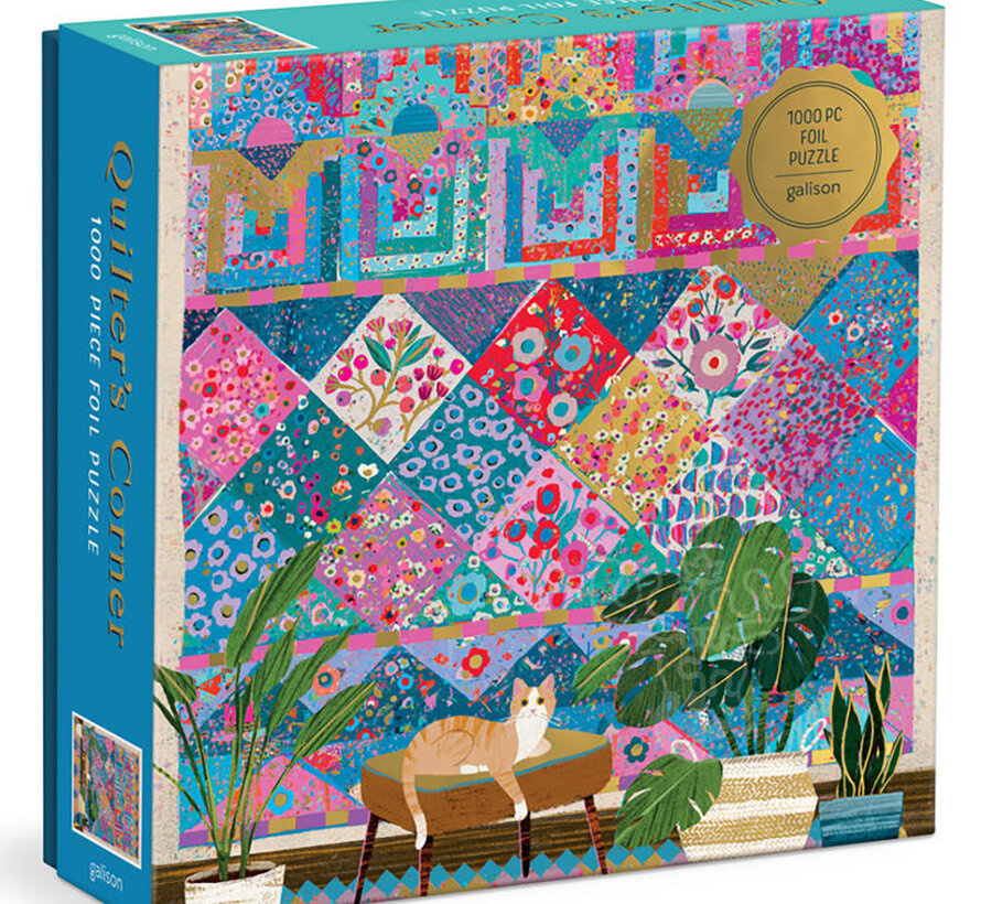 Galison Victoria Ball Quilter's Corner Foil Puzzle 1000pcs