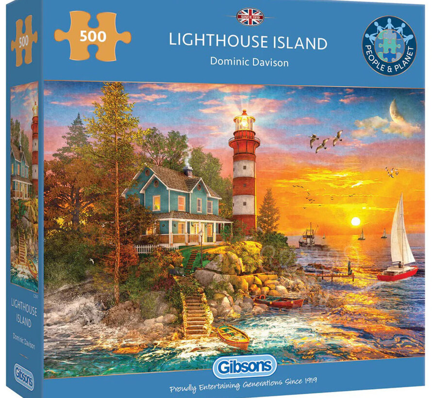 Gibsons Lighthouse Island Puzzle 500pcs