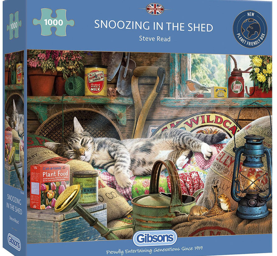 Gibsons Snoozing in the Shed Puzzle 1000pcs