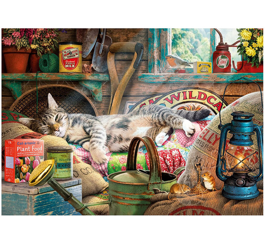 Gibsons Snoozing in the Shed Puzzle 1000pcs