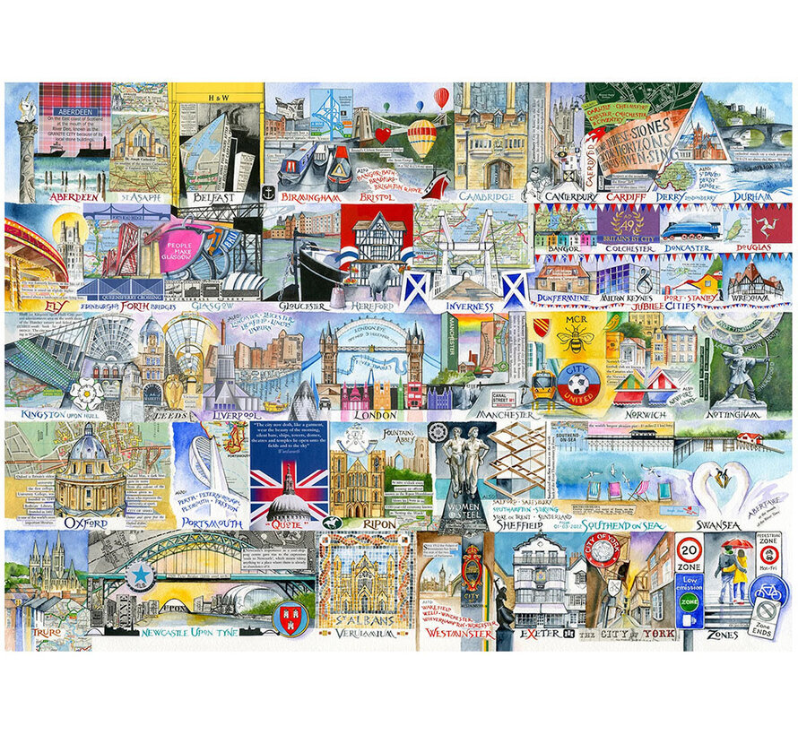 Gibsons Bright Lights & Big Cities Puzzle 1000pcs