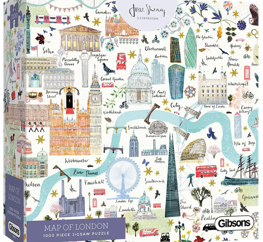 Gibsons Map of London Puzzle 1000pcs