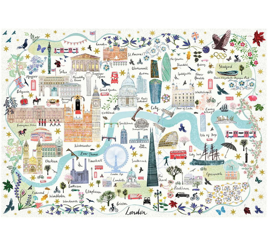 Gibsons Map of London Puzzle 1000pcs