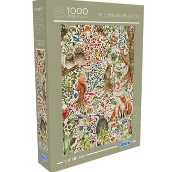 Gibsons Gibsons The Art File: Woodland Wildlife Puzzle 1000pcs